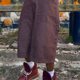 Double Knee Capri Shorts – Rust