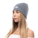 Main Logo Embroidery Beanie I Grey