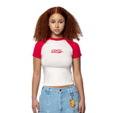 Main Logo Baby Tee – White (Female)