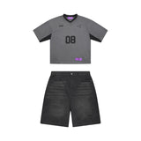 Waffle Jersey Anthracite + Canvas Shorts