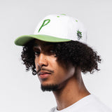 Knocking On Devils Door Cap – White I Ghost Green
