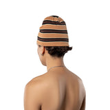 STRIPED EMBROIDERY BEANIE – MOCHA (PRE ORDER 2 WEEKS)